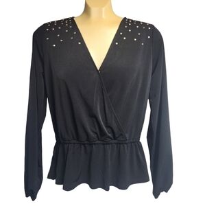 Michael Kors Studded V-neck Blouse​